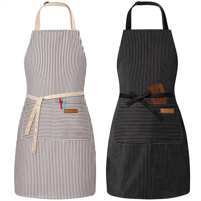 BeLuyi 2 Pack Adjustable Bib Apron by BELUYI