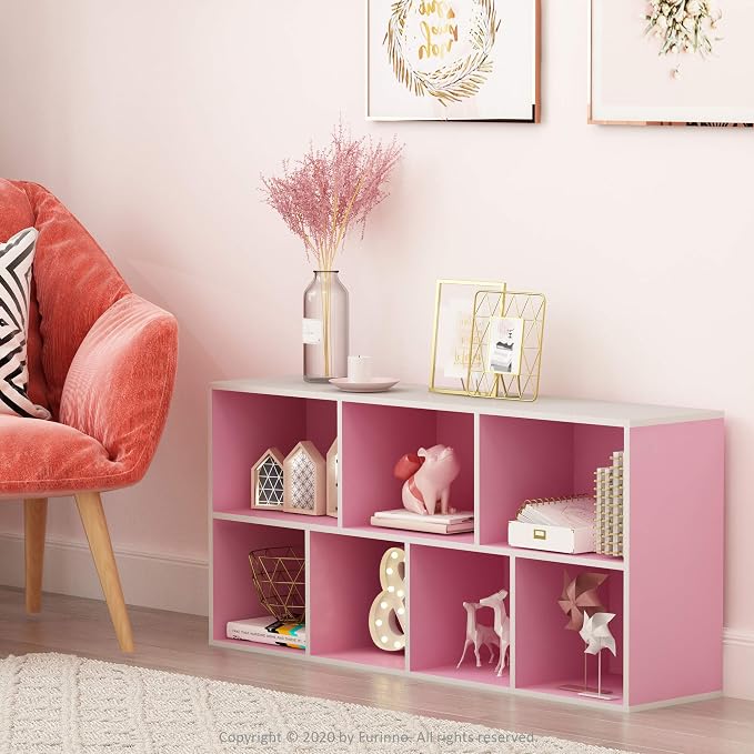 Furinno LUDER Book Shelf, 7-Cube Bookshelf, Bookcase - Image 2