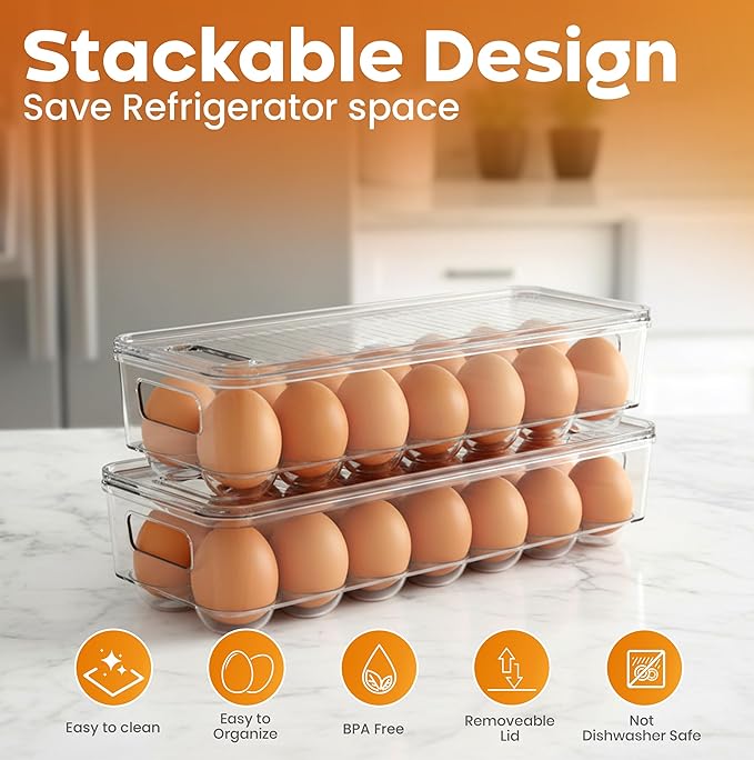 Utopia Home Egg Container With Lid and Handle - Image 5