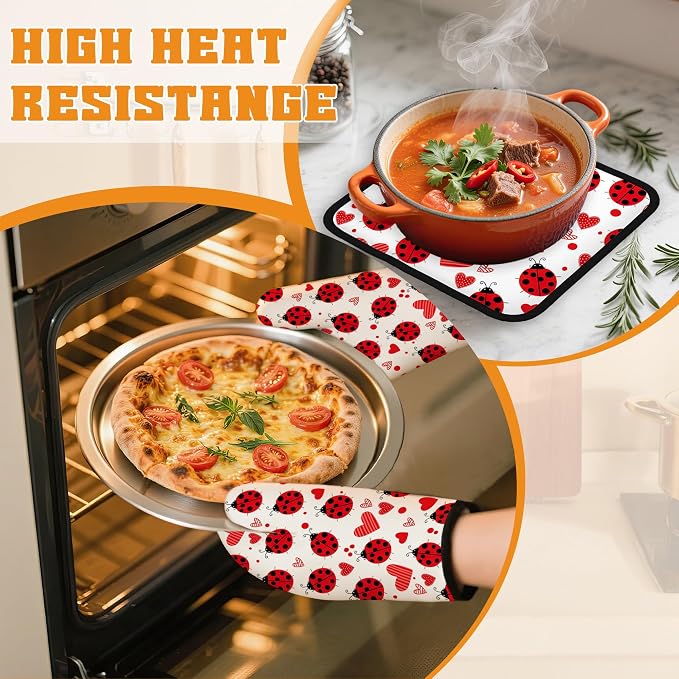 Cute Ladybug Oven Mitts and Pot Holders - Image 6