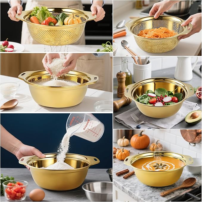 Colander 304 Stainless Steel 4-quart - Image 3