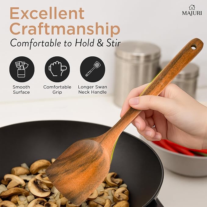 10-Piece Wooden Utensil Set - Image 4