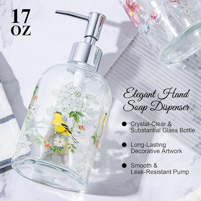 17oz Glass Soap and Lotion Dispenser Bottle - Image 9