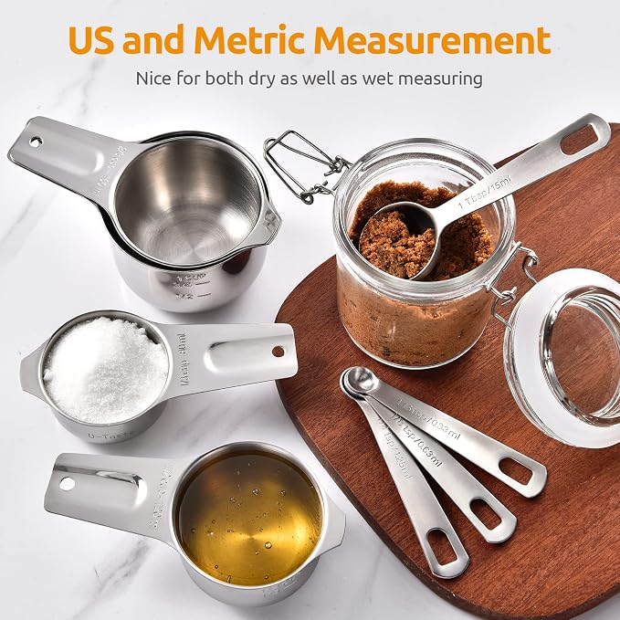 U-Taste Measuring Cups and Spoons Set of 15 : 7 Measuring Cups and 7 Measuring - Image 8