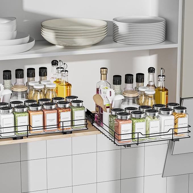 BOIVSHI Pull Out Spice Rack, Slide Out Spice Rack - Image 8