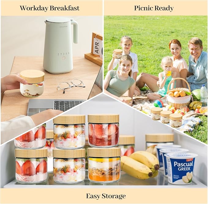 TBWIND 4 Pack 10oz Glass Jars - Image 6