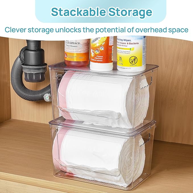 Vtopmart 1 Pack Trash Bag Holder, Stackable Garbage Bag Dispenser - Image 7