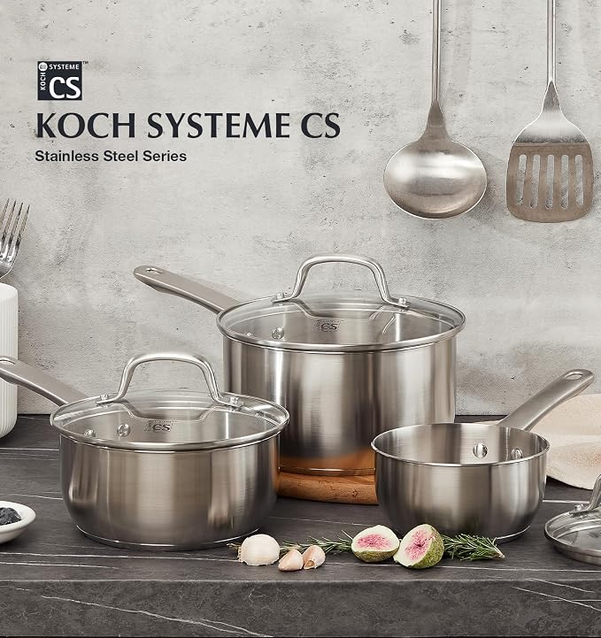 KOCH SYSTEME CS Stainless Steel Saucepan, 2 Quart Stainless Steel Sauce Pan - Image 8