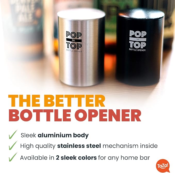 Pop-the-Top Beer Bottle Opener: Automatic Bottle Cap Opener, Push Down Pop Off - Image 3