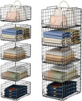 Jakyitvi 5-Tier Stackable Closet Organizer Shelf – Foldable Metal Storage Bins by Jakyitvi