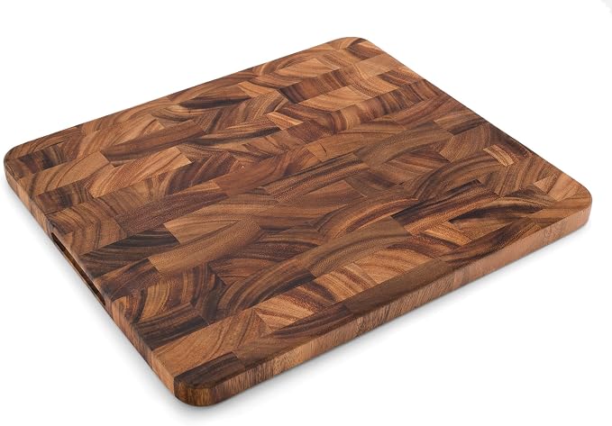 Ironwood Gourmet Oslo End Grain Utility Cutting Board, 14 x 16 Inches, Natural by Ironwood