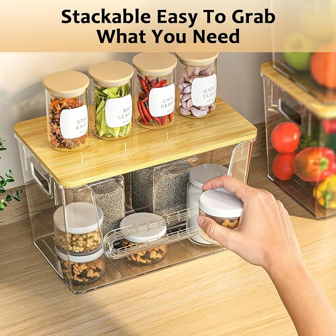 Delamu 4 Pack Pantry Organizers and Storage, Trash Bag Dispenser - Image 7