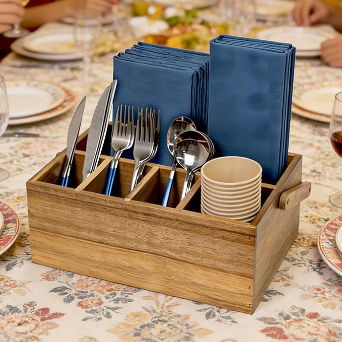 VaeFae Acacia Silverware Caddy - Image 5