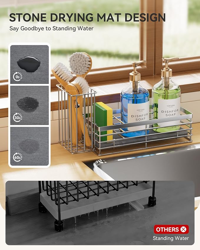 Yofidra Sink Caddy With Stone Drying Tray - Image 2