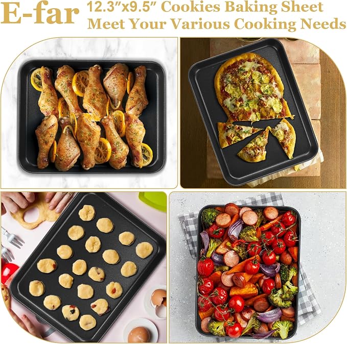 E-far 12.3x9.5x1 Inch Cookie Sheet - Image 3