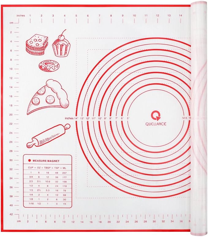 Silicone Baking Mat with Measurements, Pastry Mat by WelcometoQuellance