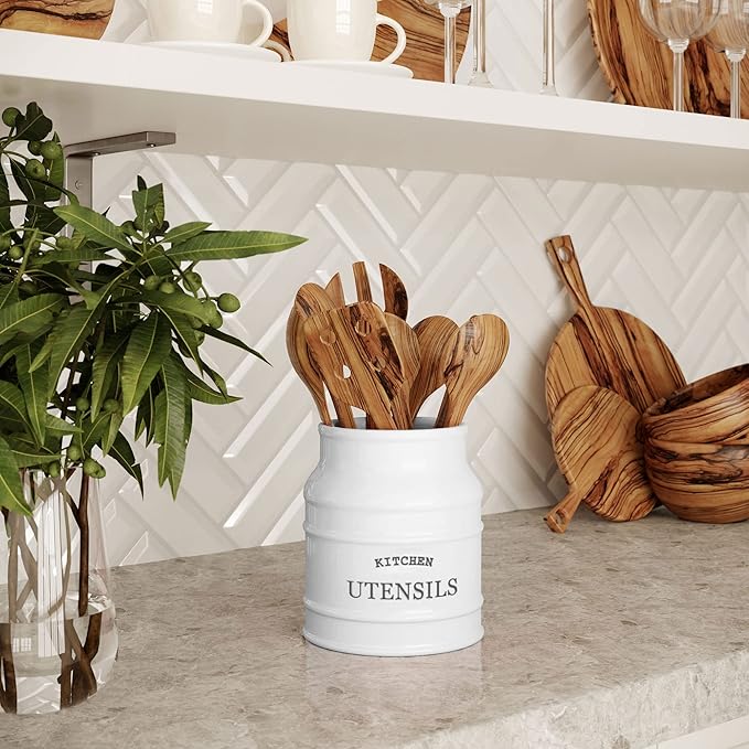 Barnyard Designs Ceramic Farmhouse Utensil Holder - Image 5