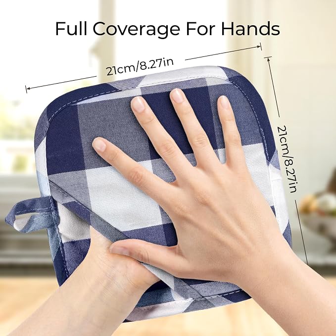 Cotton Pot Holders for Kitchen Heat Resistant Potholder, Hot Pads, Trivet - Image 2