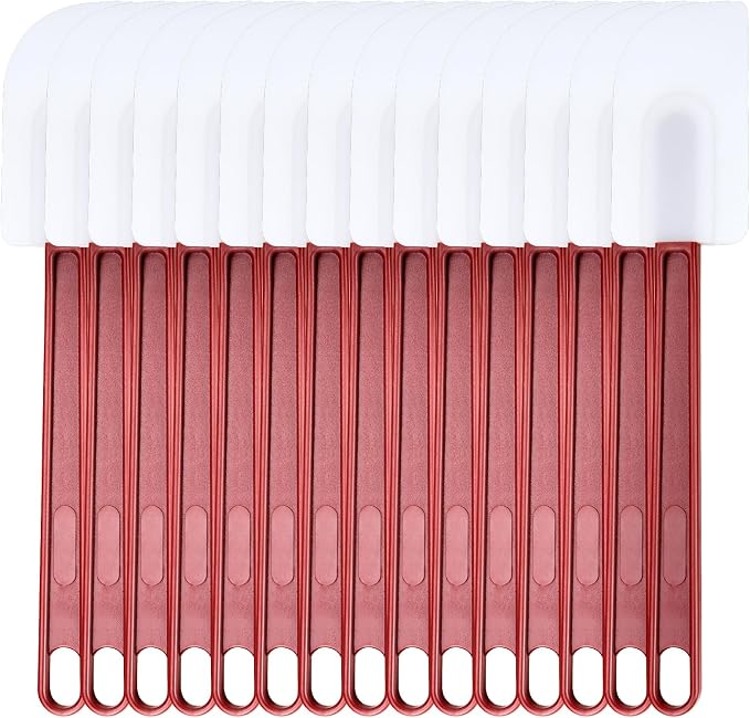 15 PCS Commercial Grade Silicone Spatulas Heat Resistant, 9.5-Inch Silicone by Heffiso+Silicone+Utensils