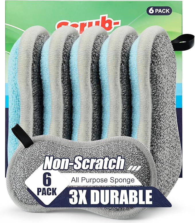 Dual Sided All-Purpose Sponges Kitchen, Dish Sponge by PANYEE