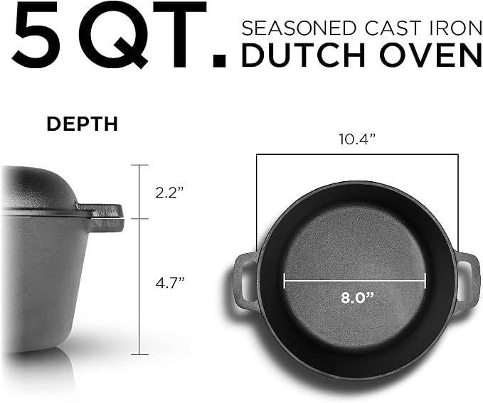 Commercial Chef 2-in-1 5-Qt. Dutch Oven - Image 8