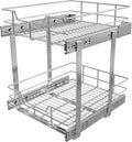 2 Tier Pull Out Cabinet Organizer 15" W X 17" D, Slide Out Drawers by STORKING