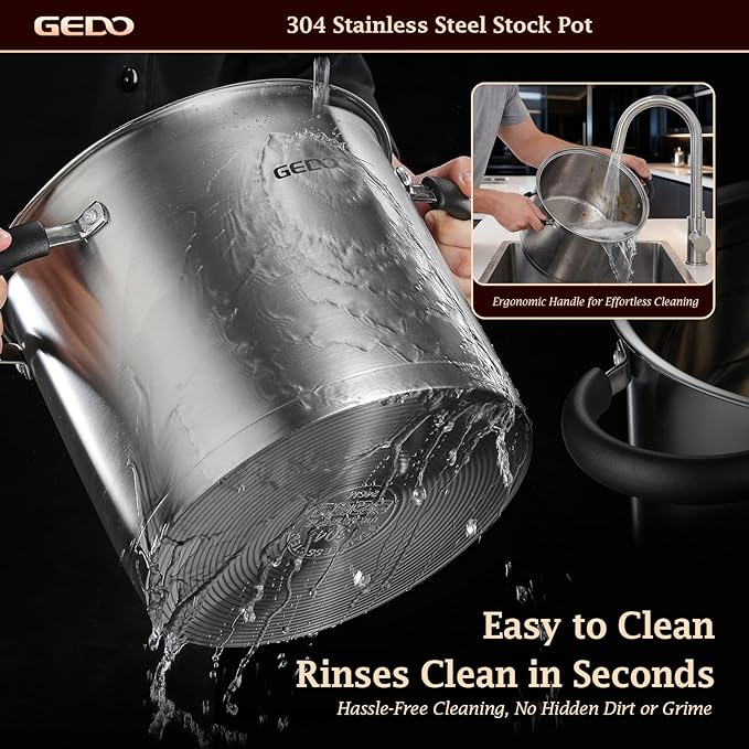 GEDO Food-Grade 304 Stainless Steel Stock Pot, Thickened Cooking Pot - Image 7