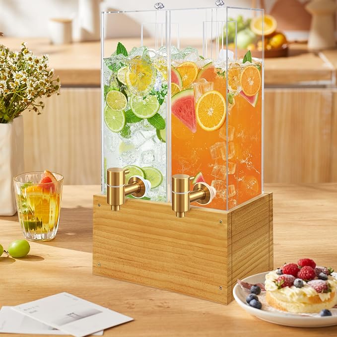 2 Pack 2 Gallon Large Drink Dispenser, Drink Dispenser - Image 2