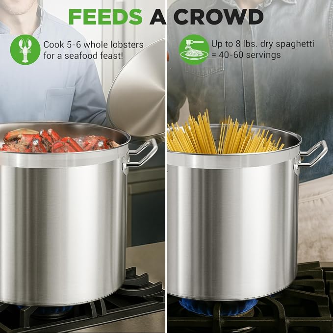 Nutrichef Stainless Steel Cookware Stockpot, 30 Quart Heavy Duty Induction Soup - Image 4
