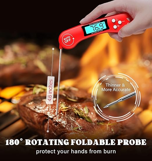 DOQAUS Digital Meat Thermometer, 2 Pack Instant Read Food Thermometer - Image 4
