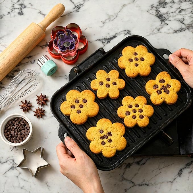4 Pcs Flower Cookie Cutter Set, Stainless Steel Flower Biscuit Cutters - Image 5