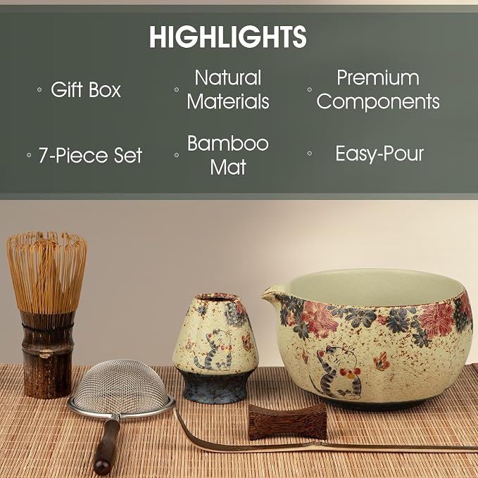 Matcha Whisk Set, 7-Piece Matcha Kit - Image 2