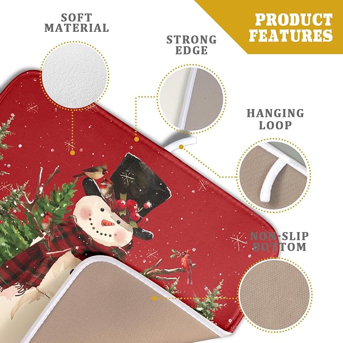 Christmas Snowman Dish Drying Mat - Image 4
