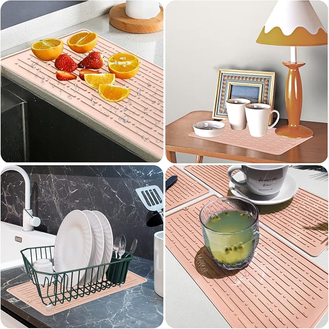 GeeRic Dish Drying Mats, Heat-resistant Silicone Mat - Image 6