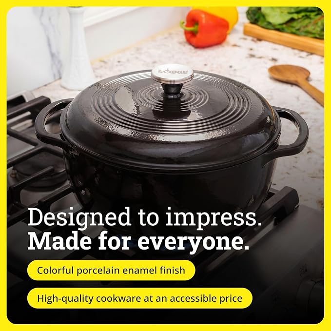 Lodge Essential Enamel Cast Iron Dutch Oven - Image 6