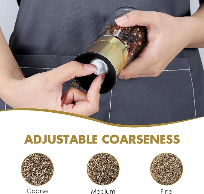 vzaahu Golden Salt and Pepper Grinders - Image 5