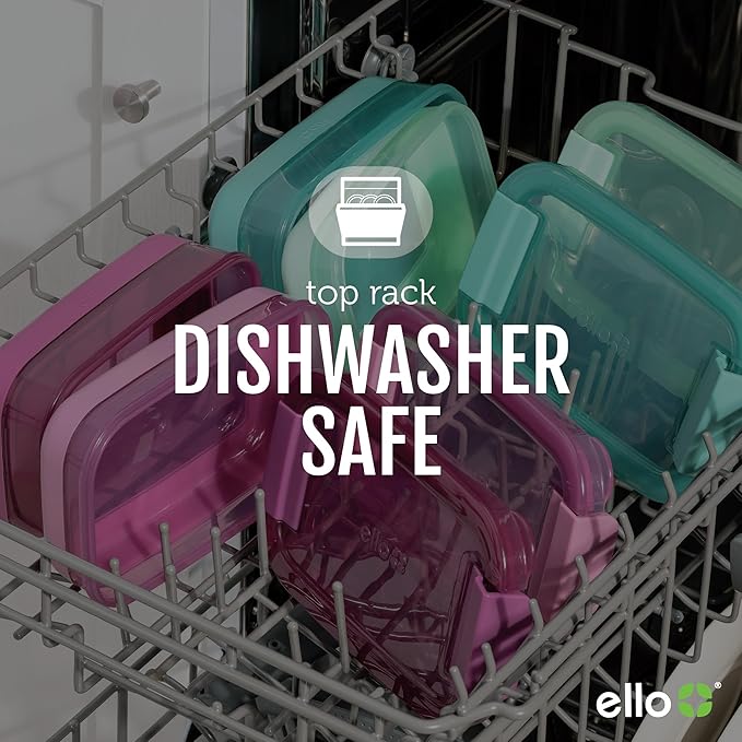 Ello 2-Pack Bento Box Lunch Stack Plastic Food Storage Container | Leak-Proof - Image 5
