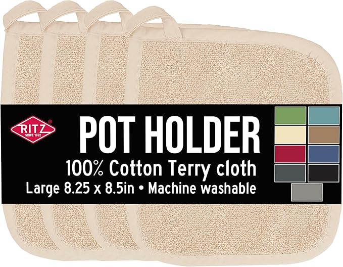 RITZ Terry Potholder & Hot Pad: Unparalleled Heat Resistant, Durable 100% by Ritz+Foodservice