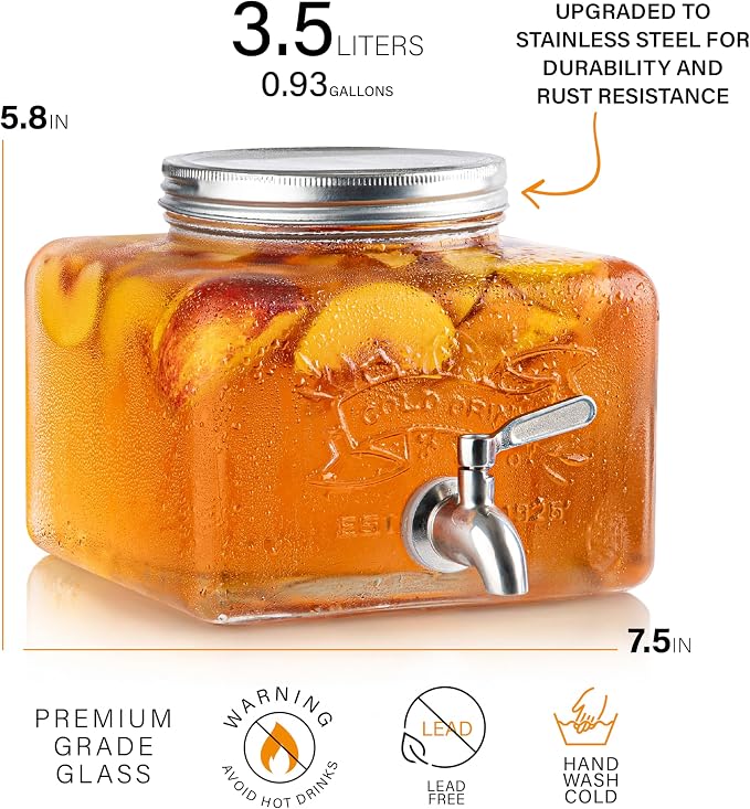 Glass Drink Dispenser for Fridge - Image 6