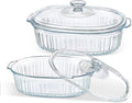 M MCIRCO 4-Piece Glass Casserole Baking Dish, 1.9 Qt and 3 Qt by MMCIRCO