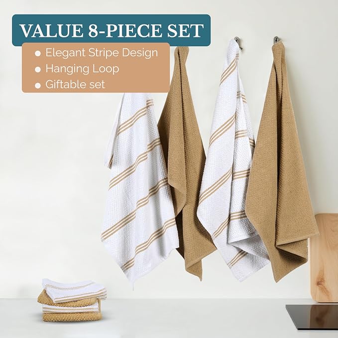 Casa Platino Kitchen Dish Cloths and Dish Towels, Soft and Stylish Helpers - Image 4