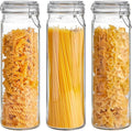 ComSaf 3-Pack 68oz 13-Inch Tall Glass Pasta Containers by ComSaf