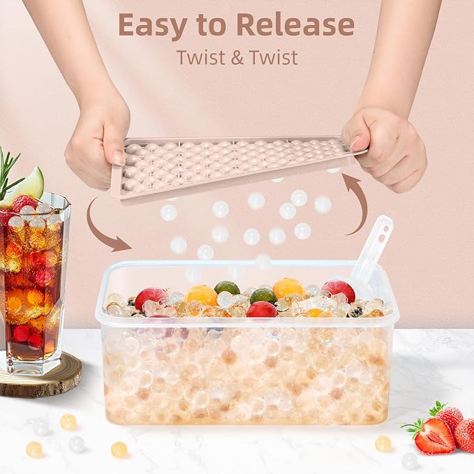 WIBIMEN Mini Ice Cube Trays, 0.55” Tiny Pebble Ice - Image 2