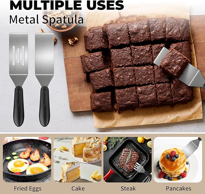 2Pcs Stainless Steel Spatula Set, Mini Serving Spatula - Image 4