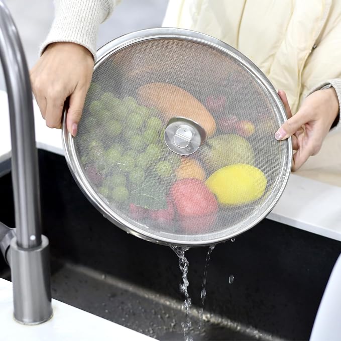 3 PCS Splatter Screen for Cooking, 25/29/ 33 cm Stainless Steel Grease Splatter - Image 5