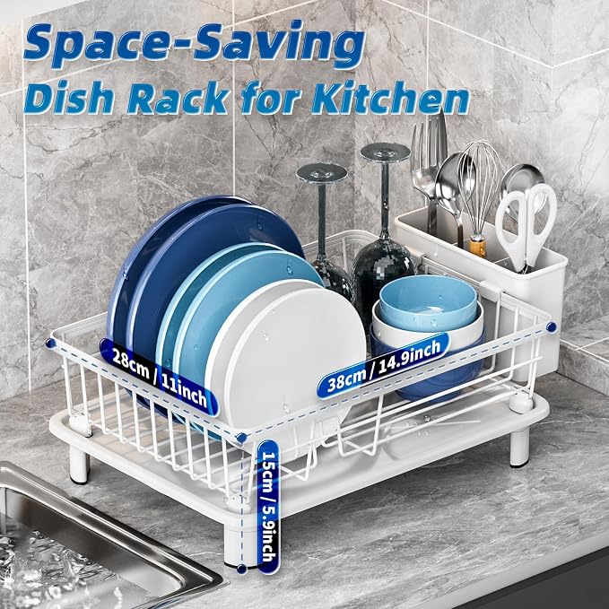 Dish Drying Rack, Stainless Steel-Dish Rack, Dish Racks - Image 2