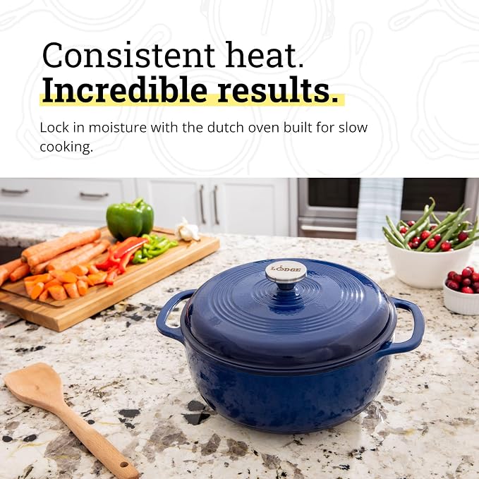 Lodge Essential Enamel Cast Iron Dutch Oven - Image 3