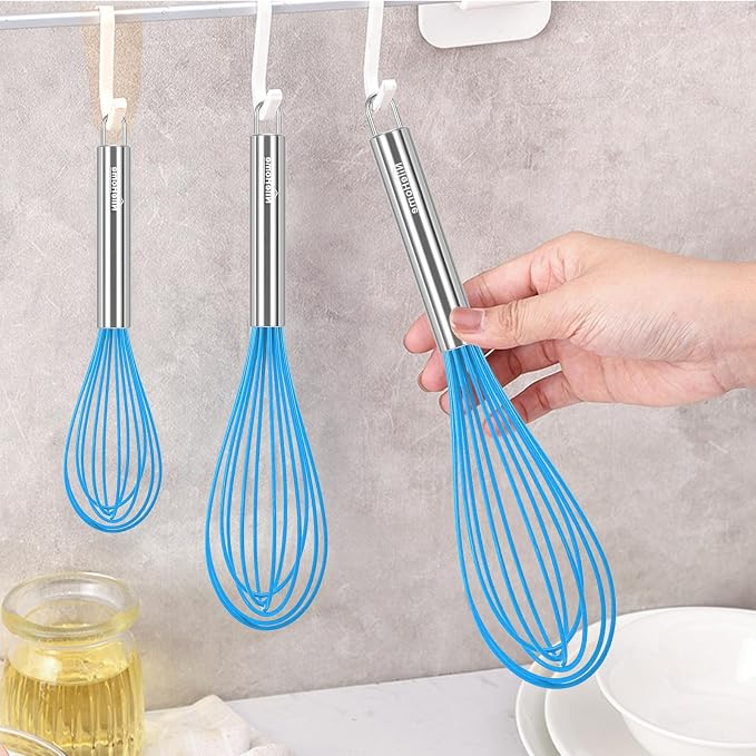 NileHome Whisk Commercial Stainless Steel wisk & Silicone Non-Stick Coated - Image 6