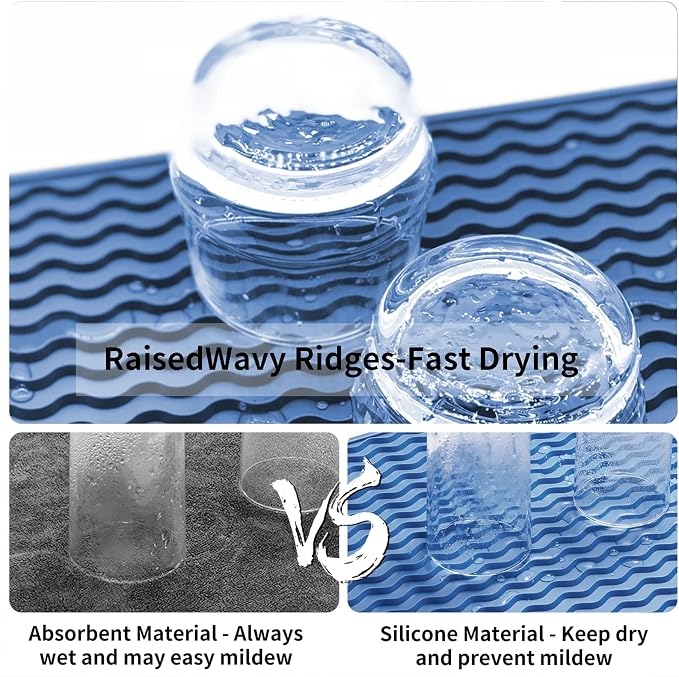 ZLR Silicone Dish Drying Mat & Heat Resistant Trivet - Image 2