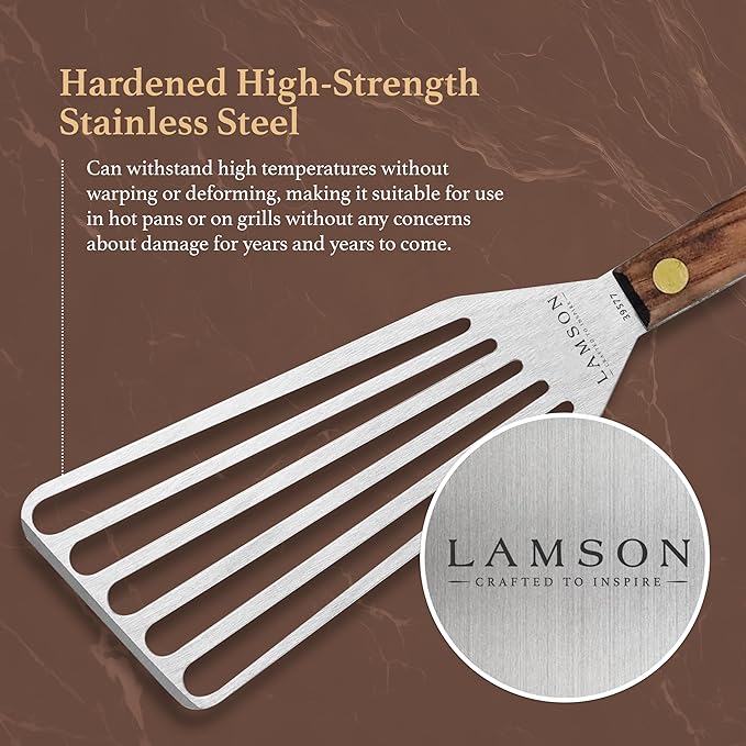 Lamson Metal Spatula Slotted Turner - Image 4